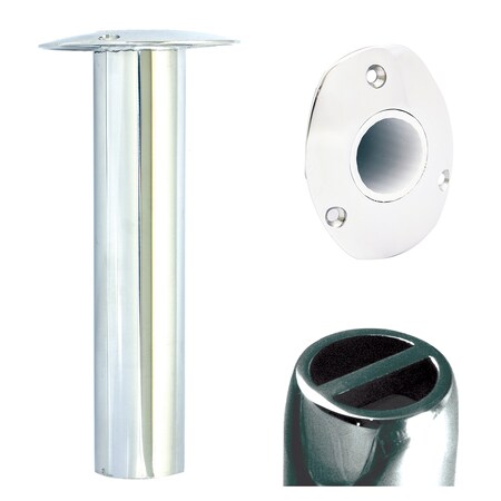 Tigress Oval Head SS Gunnel Mount Rod Holder - 0- 9" 88527